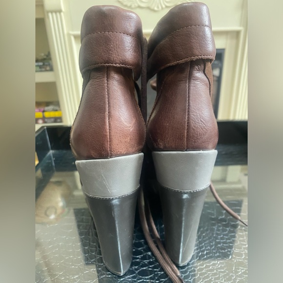 **Derek Lam 🍂 Black Suede & Leather Platform Boots, Size 39** - Picture 4 of 5